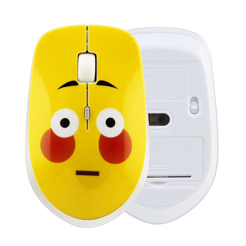 CHYI Милая Беспроводная мини Бесшумная компьютерная мышь Ультра тонкая Usb оптическая ПК Mause эргономичная креативная 3d подарочная мышь для детского ноутбука - Цвет: blush