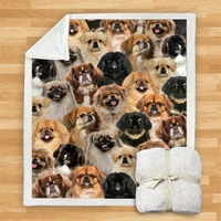 you will have a bunch of pekingeses blanket 3d printed fleece blanket on bed home textiles dreamlike