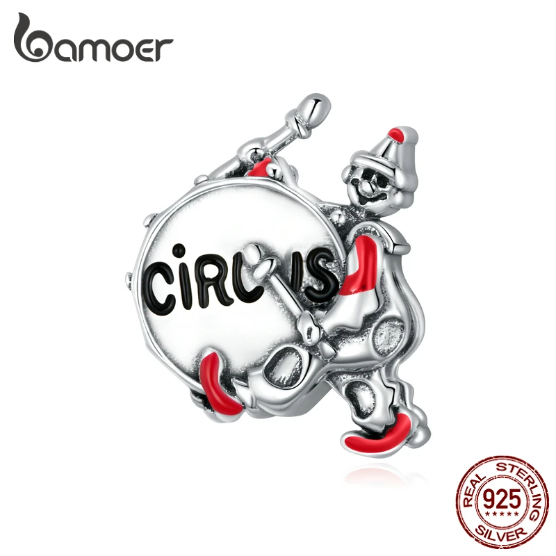 Подлинные искусственные серебряные клоуны bamoer металлические подвески для