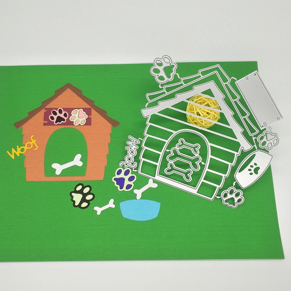 

Exquisite Dog House Bones Dog Footprints Metal Cutting Molds, Scrapbooks, Album Decorations, DIY Handmade Artworks