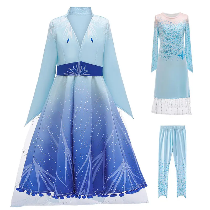Новинка 2020 года Детское рождественское платье Анны и Эльзы для костюмированной