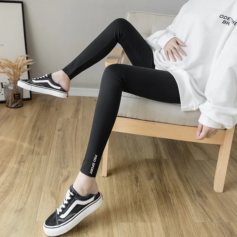 

Summer Thin Cotton Maternity Legging Yoga Sports Casual Skinny Pants Clothes for Pregnant Women High Waist Belly Pregnancy