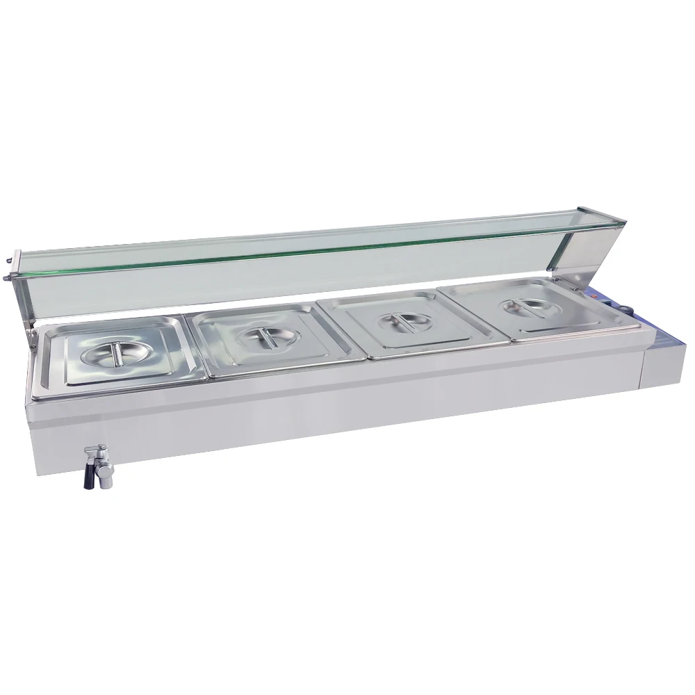 Настольный 4 танка Электрический Байн для коммерческого супа бассейн буфет кухни