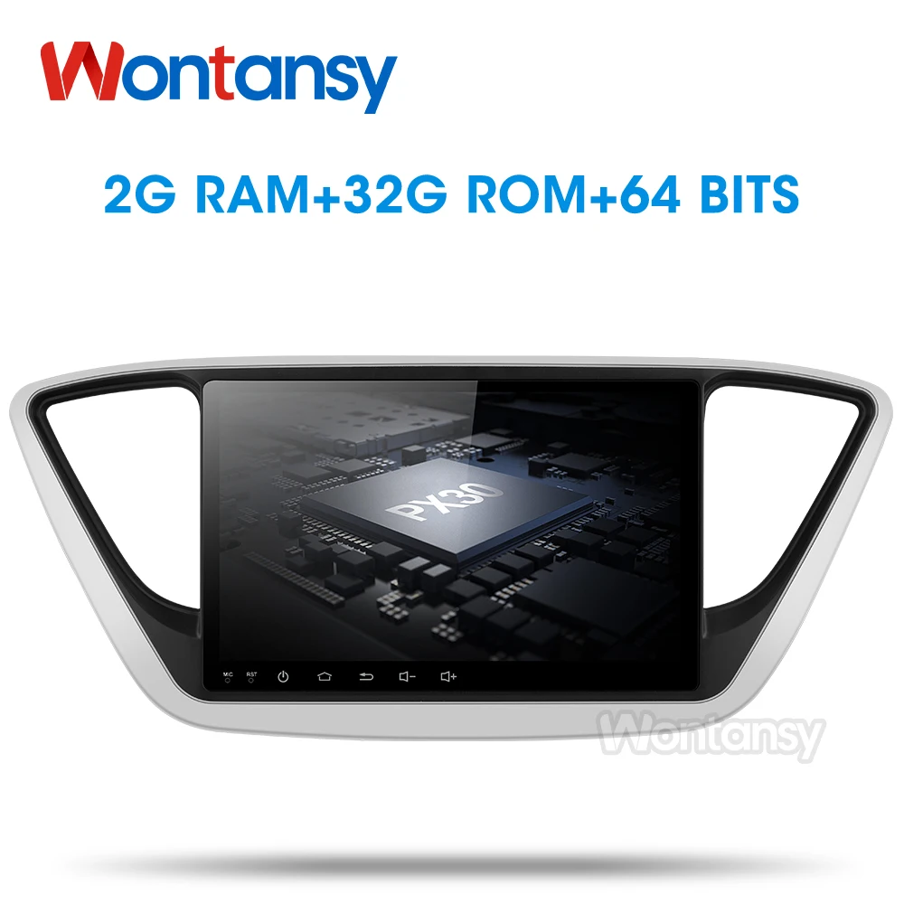 PX30 автомобильный DVD GPS для Hyundai Verna Solaris 2017 octa Core 9 &quotAndroid 0 ПК головное устройство