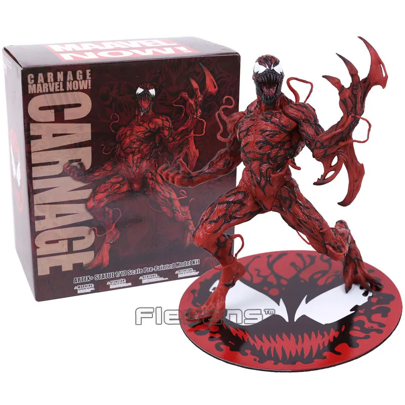 ARTFX+ Статуя Venom Carnage Дэдпул Человек-паук Miles Morales 1/10 масштаб предварительно окрашенная фигурка Коллекционная модель игрушки - Цвет: Carnage box
