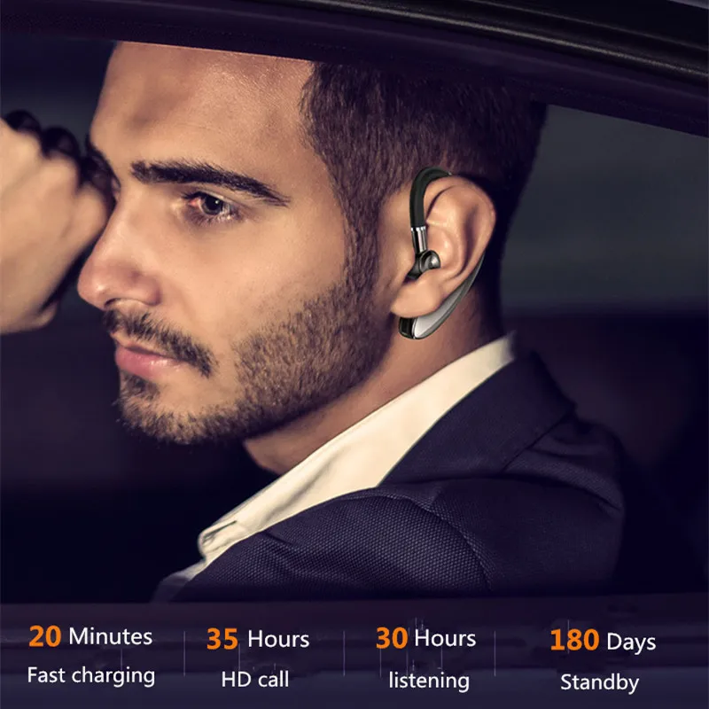 Мини Bluetooth наушники стерео HiFi бас гарнитура Handsfree Earloop беспроводной наушник с