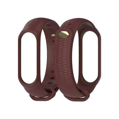 Wine red Мягкий Красочный геометрический узор для mi Band 4 аксессуары Pulseira mi band 4 спортивный силиконовый браслет ремешок для Xiao mi Smart Watch - Цвет: Wine red