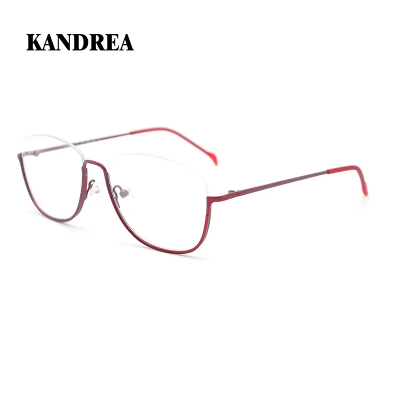 KANDREA 2020 Модные женские металлические очки квадратные мужские полуоправы унисекс