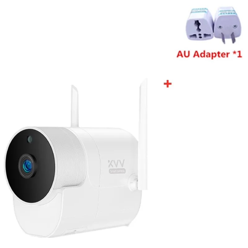 add AU adapter Xiaovv наружная панорамная камера водонепроницаемая 1080P Беспроводная камера наблюдения wifi ночное видение IP Cam работает с приложением Mijia - Цвет: add AU adapter