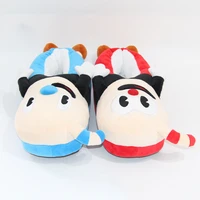 29cm adventure game cuphead plush toys mugman the devil legendary chalice indoor house winter warm fashion slippers plush shoes