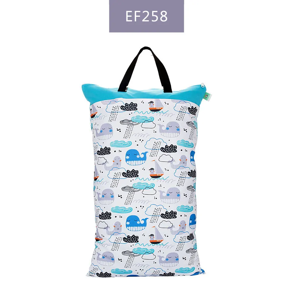 EF258-diaper bag Elinfant 40*70 см большая висячая Влажная/сухая сумка для белья для подгузников с двумя молниями водонепроницаемая сумка для подгузников Детская сумка для подгузников - Цвет: EF258-diaper bag