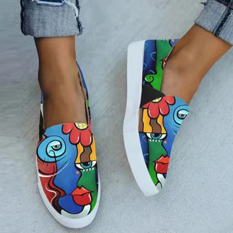 

Summer Women Loafers New Slip On Leopard Print Lady Casual Shoes Fashion Patchwork Comfortable Flat Female Canvas Shoes