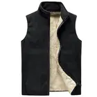 Кашемировая Мужская куртка, жилет без рукавов, повседневные пальто, мужской бархатный шерстяной жилет, мужской жилет, утепленный жилет для пожилых людей 8XL