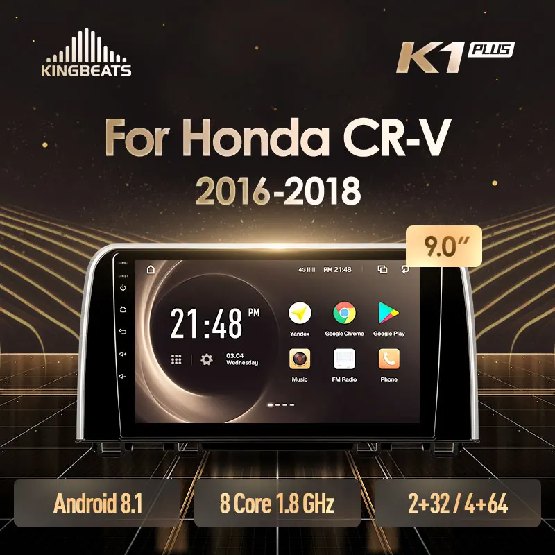 KingBeats штатное головное устройство for Honda CRV CR-V 5 RT RW GPS Android 8.1 автомагнитола на андроид магнитола для Хонда ЦРВ ЦР-В 5 автомобильная мультимедиа Octa Core 8 core*1.8G DDR4