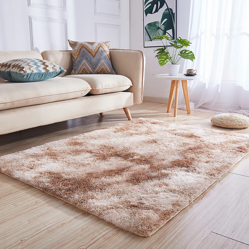 Ombre Beige Мягкий Пушистый Плюшевый большой 3 см ворсистая зона ковер для гостиной Спальня диван Обеденная коврик, напольный ковер для дома декоративные коврики D20 - Цвет: Ombre Beige