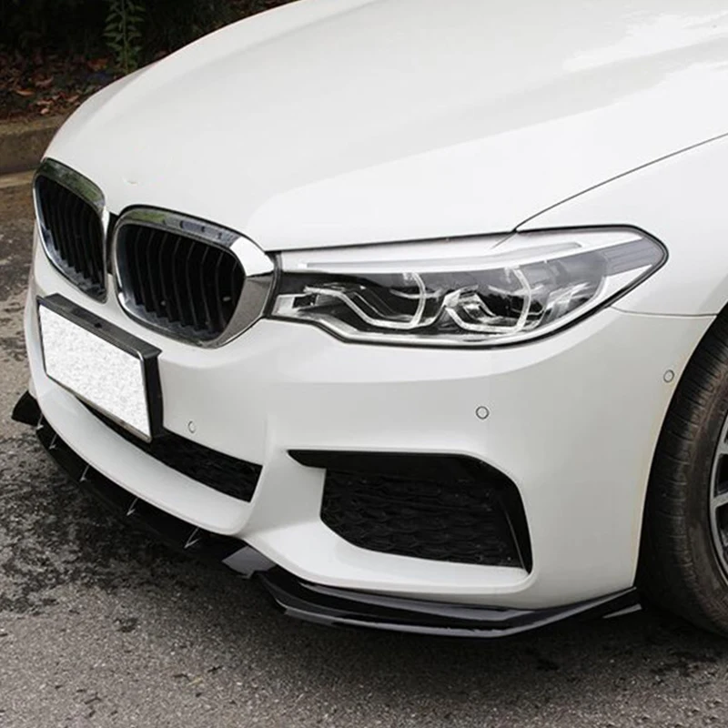 

CEYUSOT FOR 3PCS NEW BMW 5 Series G30 Car Front Spoiler Anti - Collision Accessories PU Material Separator Body Kit 2018 2019 20