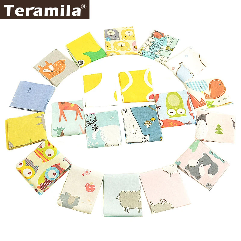 Teramila животный мультфильм 100% хлопок ткань 5x50 см желе рулон полосы Telas Сделай Сам