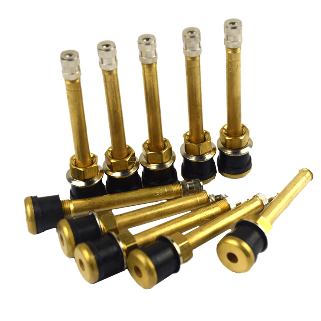 

10pc TR570 87mm Car Truck Brass Wheel Tire Valve Stem Extension Cap Extender