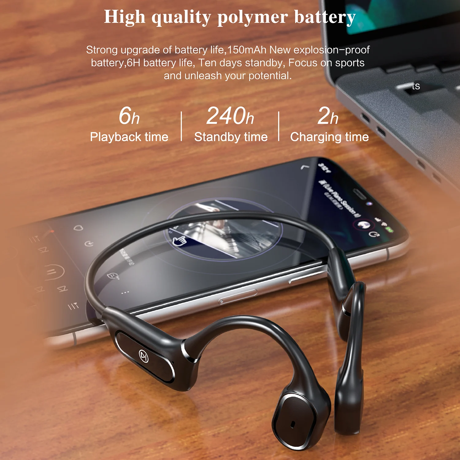 100% оригинальные высококачественные наушники с костной проводимостью Спортивная