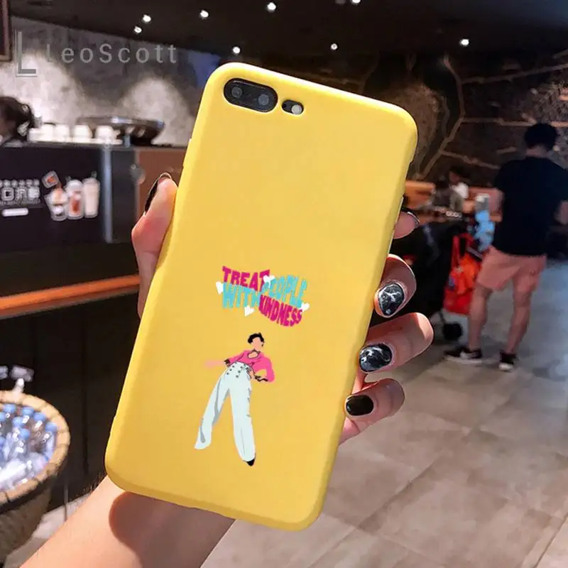 

Harry Styles Treat People With Kindness Phone Case Candy Color for iPhone 11 12 mini pro XS MAX 8 7 6 6S Plus X 5S SE 2020 XR