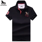 Рубашка-поло мужская с короткими рукавами, брендовая Повседневная хлопковая рубашка с воротником-стоечкой и вышивкой, Молодежный топ, лето 1813