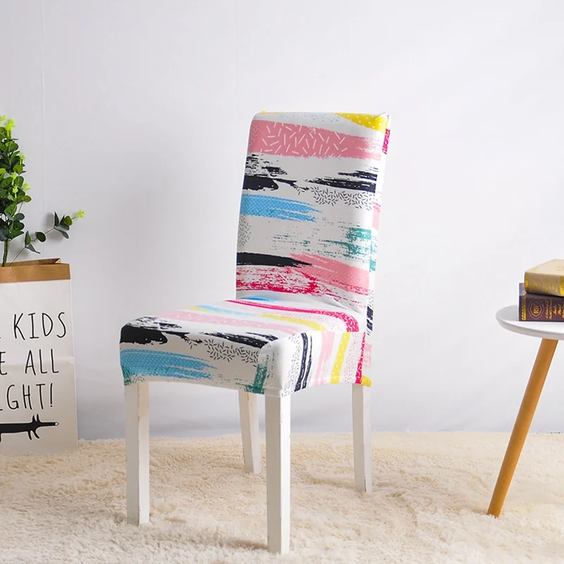 Обеденный чехол для кресла спандекс универсальный напечатанный кухонный