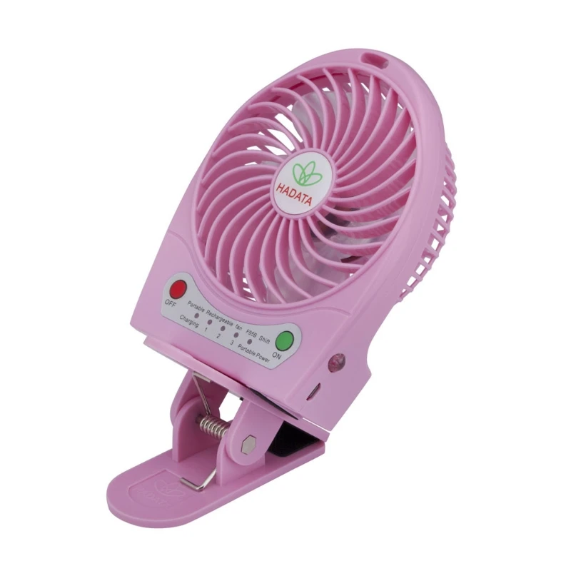 

2200mAh Battery Operated Stroller Fan Clip On Table Car Fan with Power Bank LED