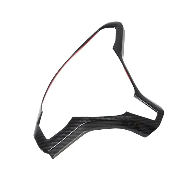 Глянцевый чехол на руль Tesla Model X S отделка по центру из углеродного