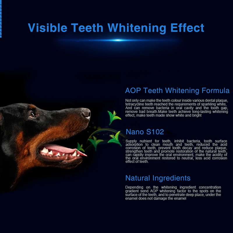 Инструмент для чистки зубов домашних животных 5 мл отбеливающая ручка собак