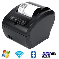 thermal receipt printer 80mm pos printer with wifibluetoothusblanrs232 port auto cutter for restaurant shop