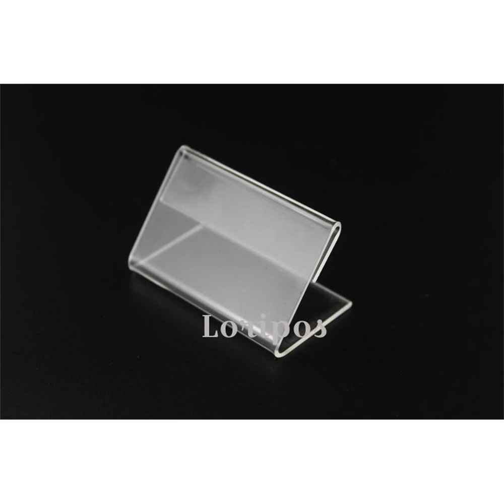1pc 1.3mm Acrylic Clear Plastic Desk Sign Label Frame Price Tag Display Paper Card Holders Acrylic Label Holder Stand Frame  - buy with discount