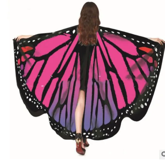 

Professional Butterfly Wings Shawl Soft Fabric Fairy Pixie Monarch Costume Cape Butterfly Wings For Women Big Size