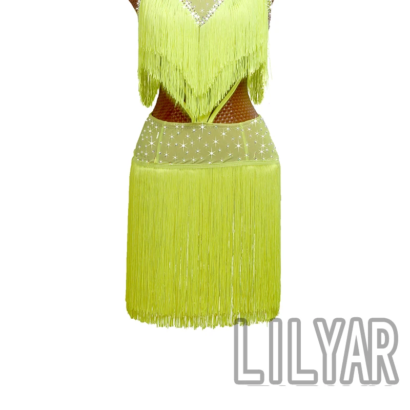 Женское платье для латиноамериканских танцев красное с разрезом и юбкой