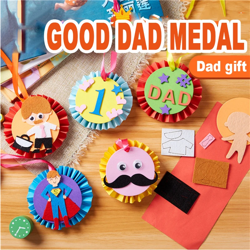 Детский сад много декоративных поделок diy игрушки папа трофей/медаль ремесла детские развивающие игрушки для детей подарок девочка/мальчик Рождественский подарок