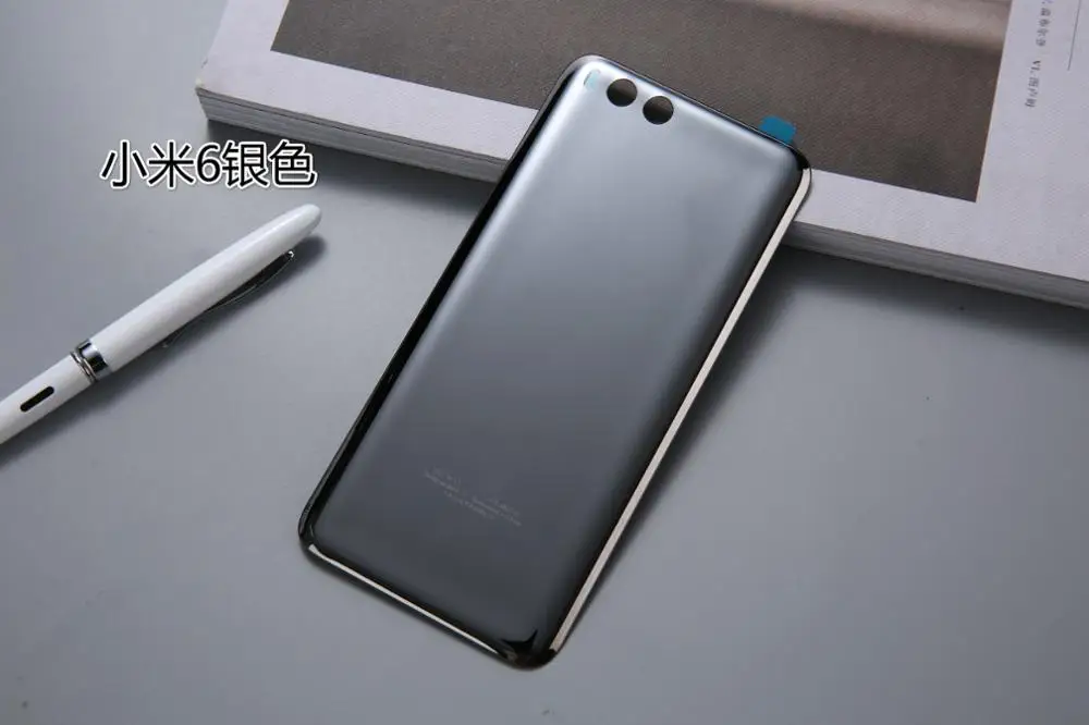 

Forxiaomi MI6 Battery Cover Mi 6 Rear Glass Door Housing for Xiaomi Mi6 Battery Cover Back Glass Case Replacement with Adhesive