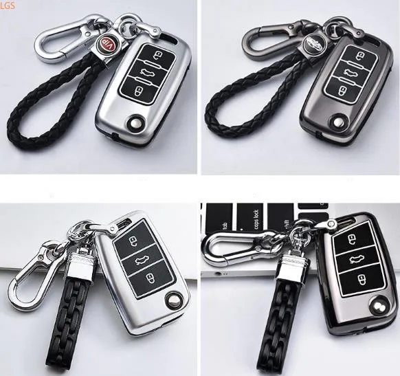 

For Skoda Kodiaq 2017-2019 Zinc alloy Car key Protective shell Anti-scratch protection decoration Car styling