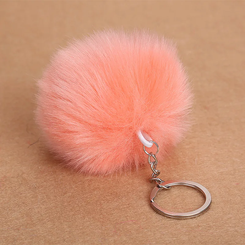 Брелки с пушистым меховым помпоном 24 цветов брелки мягким из искусственного