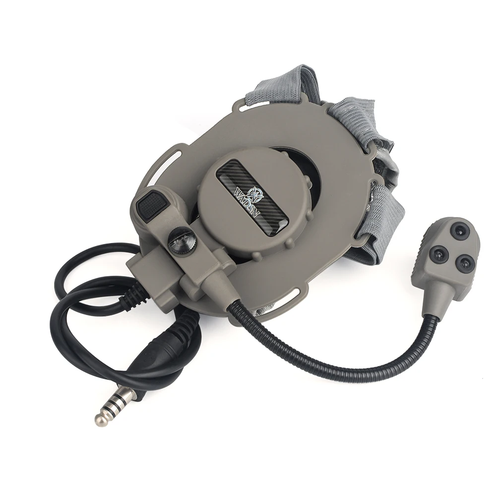 

WADSN Tactical Bowman III headset with Bright Mic Hunting Softair Communication Military Headphones Accessories Use PTT Radio