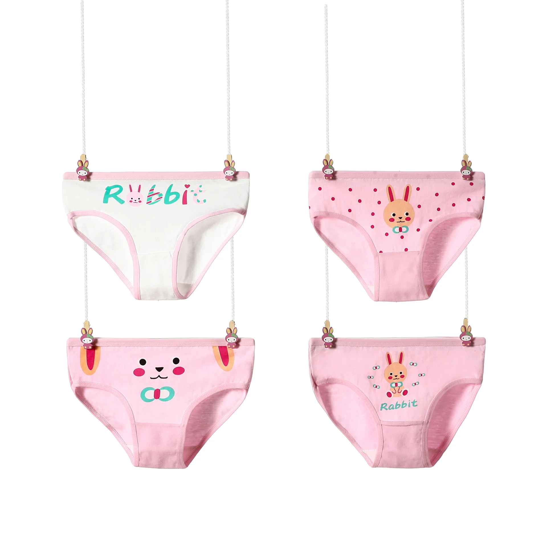 4 шт./Лот Новый дизайн нижнее белье для девочек хлопковые дышащие детские трусы