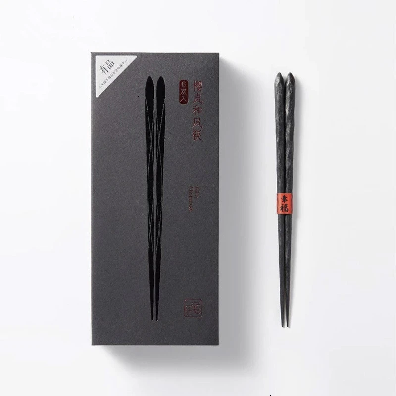6 Pairs in Pack- Yiwuyishen палочки для еды 6 пар в упаковке Pps стекловолокно высокая термостойкость многоразовые палочки китайские палочки для еды - Цвет: 6 Pairs in Pack-