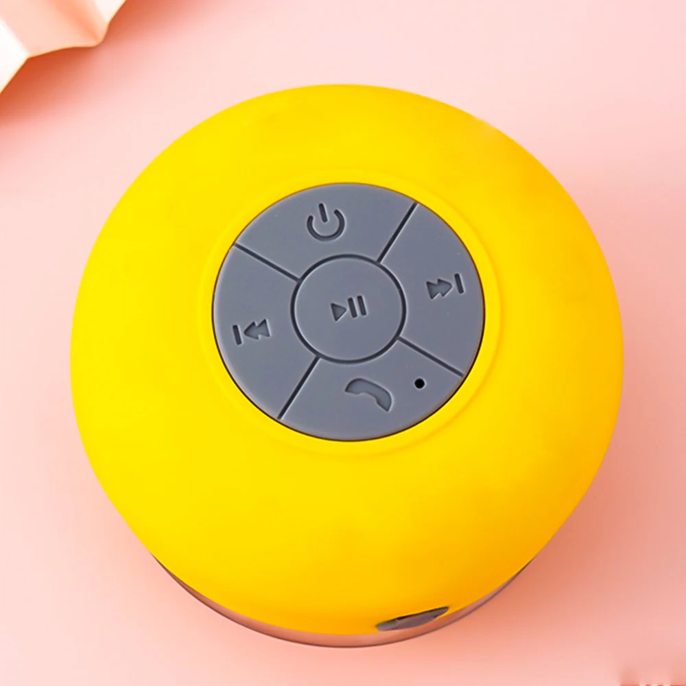 Portable Wireless Bluetooth Speaker Bathroom Waterproof Stereo Music Loudspeaker With Suction Cup Mini 8CM Universal Speaker images - 6
