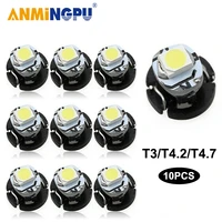 anmingpu 10x signal lamp t3 led bulbs 2835 5050 chips t4 2 t4 7 led car dashboard instrument light auto interior side light 12v