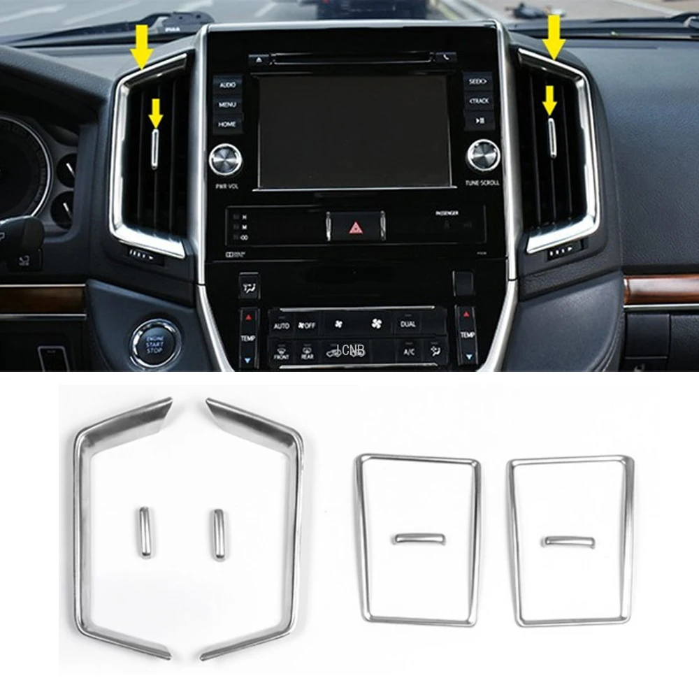 Накладка на воздуховыпускное отверстие из нержавеющей стали для Toyota Land Cruiser 200 2008