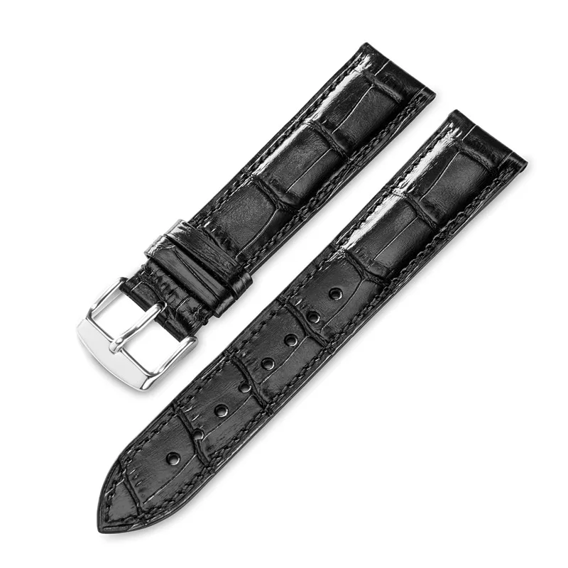 Black IStrap Ремешки для наручных часов 18 20 22 24 мм для женщин мужчин Quick Release samsung gear S3 подлинные кожаные старинные часы ремешок - Цвет ремешка: Black