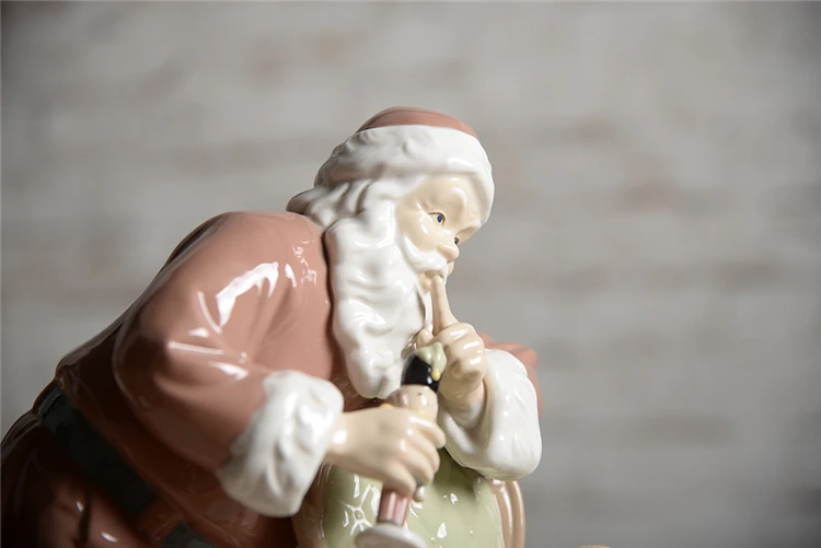 LLADRO оригинальные фарфоровые фигурки, расписанные вручную, Санта Клаус и мальчик, Испания, Элегантные керамические украшения, Рождественский подарок
