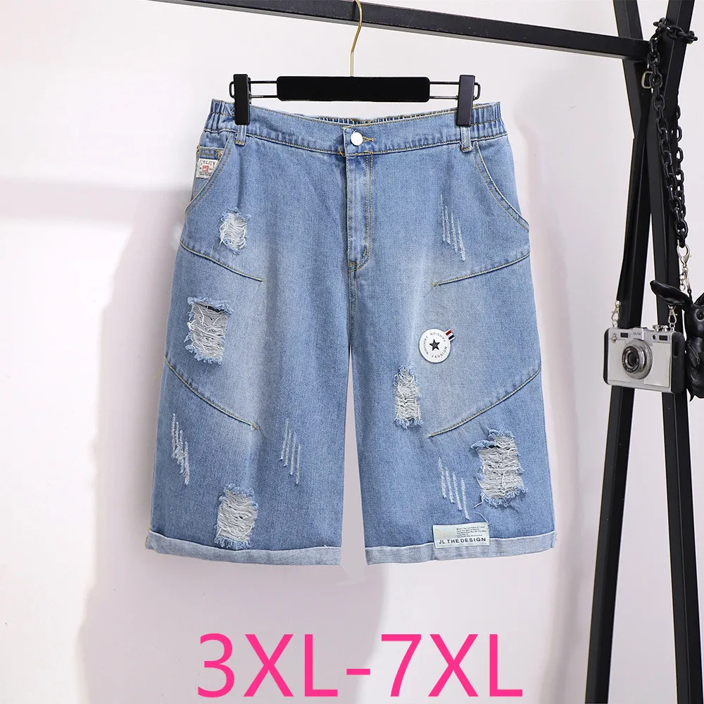 Новинка Сезон весна лето размера плюс джинсовые шорты для женщин большие
