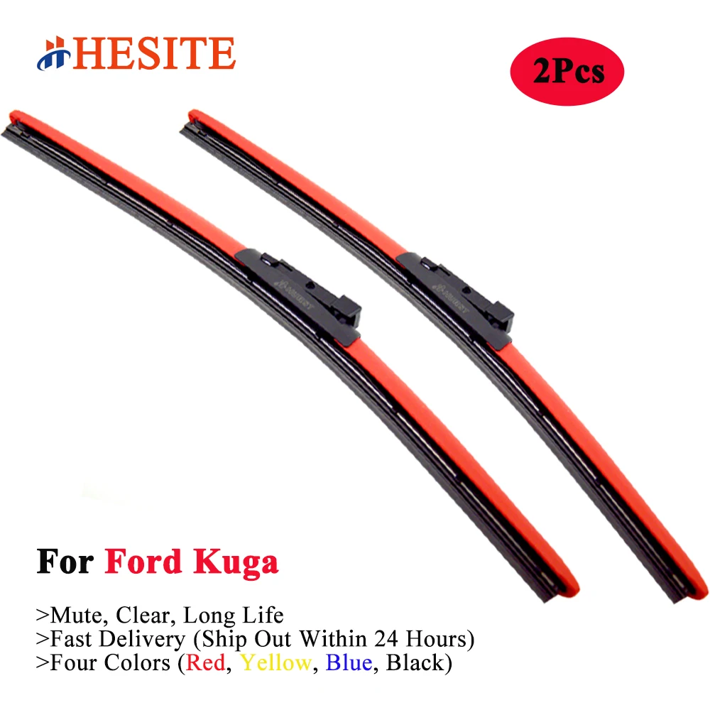 Щетки стеклоочистителя HESITE для Ford Kuga SUV MK1 MK2 MD2 Espace ST Line X красные стеклоочистители