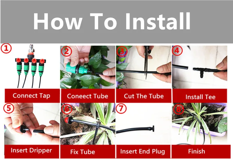 Автоматический разветвитель для сада 20 м с 4 ходовой системой полива