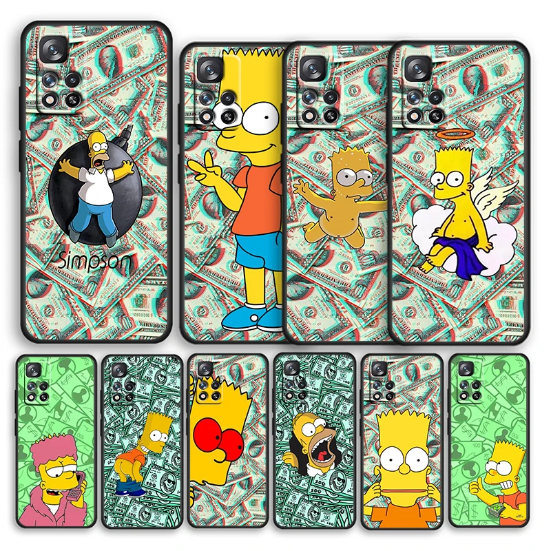

The Simpsons Money For Xiaomi Redmi Note 11 10T 5G 9T 9S 8T 7 6 Pro Max Plus 5A 4 Silicone Soft Black Phone Case