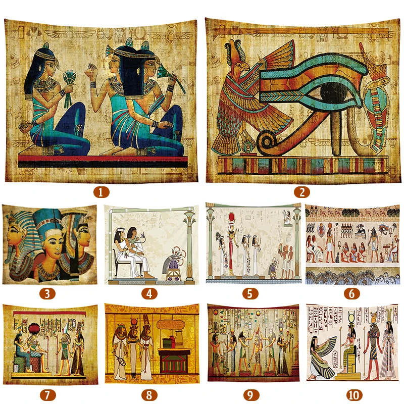 

Ancient Egypt Mysterious Pattern Tapestry Wall Hanging Tapestries Bedroom Bedspread Hippie Egyptian Old Culture Wall Decor